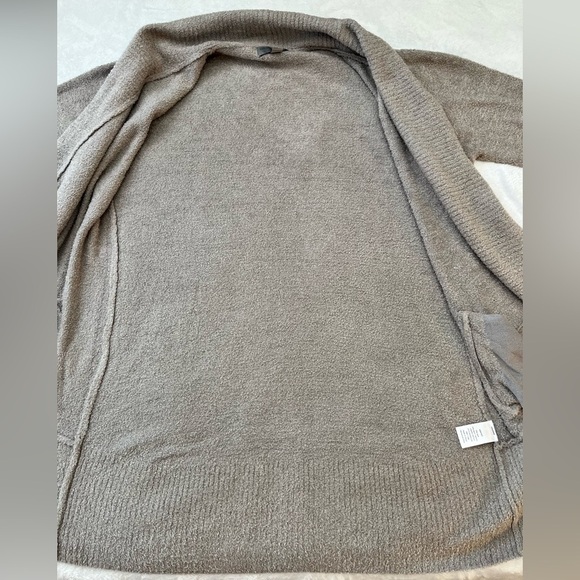 Barefoot Dreams CozyChic Lite Women’s Circle Cardi Sweater Dove Gray Size L - Picture 11 of 16